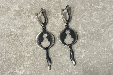 Earrings cat A40057980450 Earrings cat A40057980450