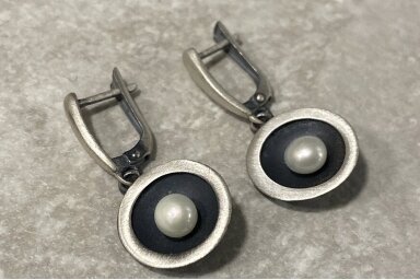 Earrings with pearl A40528520360 Earrings with pearl A40528520360