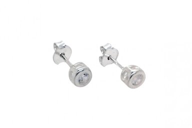 Earrings with zircon